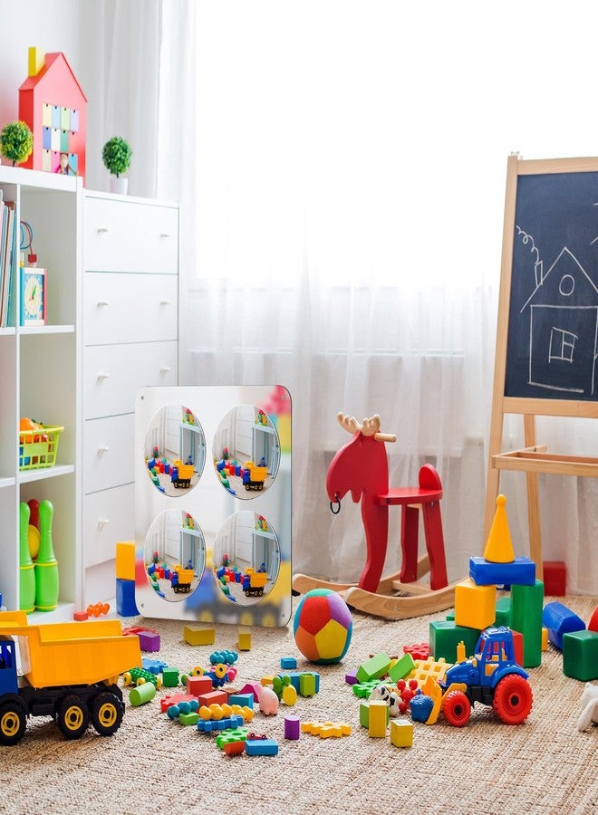 Yookeer 4 Bubbles Sensory Wall Mirror Funny Acrylic Mirror 20'' for Living Room Bedroom Home Decor Birthday - Image 3